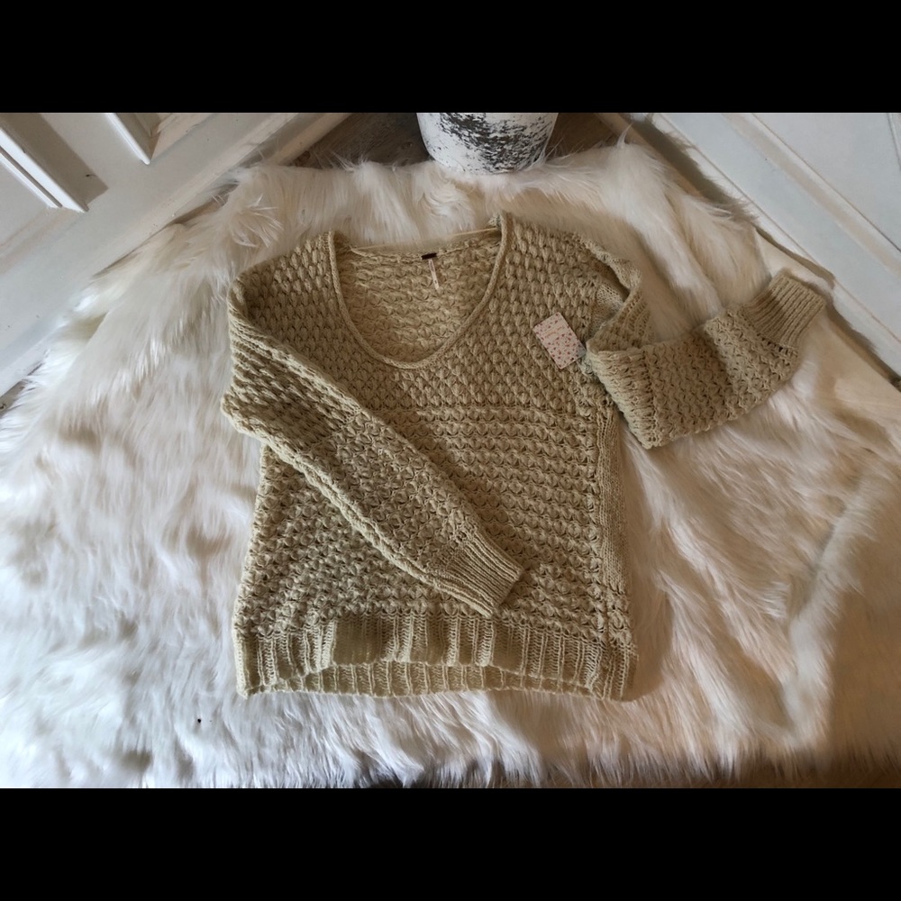 Free People crochet pullover